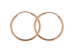 Load image into Gallery viewer, 14K Rose Gold 23mm x 1.5mm Endless Round Hoop Earrings
