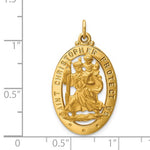 Lade das Bild in den Galerie-Viewer, 14k Yellow Gold Saint Christopher Medal Pendant Charm
