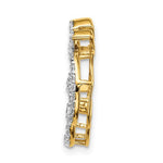 이미지를 갤러리 뷰어에 로드 , 14k Yellow Gold 3/8 CTW Genuine Diamond Om Symbol Chain Slide Pendant Charm
