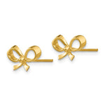 將圖片載入圖庫檢視器 14k Yellow Gold Ribbon Bow Stud Post Earrings

