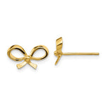 Carica l&#39;immagine nel visualizzatore di Gallery, 14k Yellow Gold Ribbon Bow Stud Post Earrings
