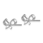 Załaduj obraz do przeglądarki galerii, 14k White Gold Ribbon Bow Stud Post Earrings
