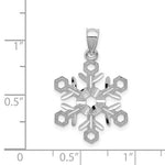 Carica l&#39;immagine nel visualizzatore di Gallery, 14k White Gold Snowflake Pendant Charm
