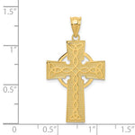 將圖片載入圖庫檢視器 14k Yellow Gold Celtic Cross Pendant Charm
