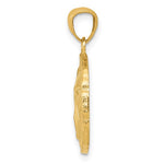 Lataa kuva Galleria-katseluun, 14k Yellow Gold Sand Dollar Pendant Charm
