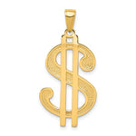 Afbeelding in Gallery-weergave laden, 14k Yellow Gold Dollar Sign or Symbol Pendant Charm
