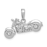 Загрузить изображение в средство просмотра галереи, 14k White Gold Motorcycle 3D Pendant Charm
