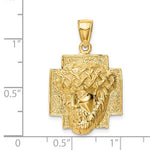 Φόρτωση εικόνας στο εργαλείο προβολής Συλλογής, 14k Yellow Gold Jesus Face Head Pendant Charm
