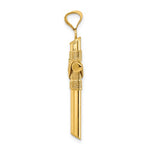 Load image into Gallery viewer, 14k Yellow Gold Cross Polished 3D Hollow Pendant Charm 34mm x 20mm
