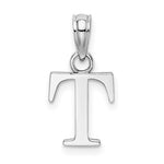 Afbeelding in Gallery-weergave laden, 14K White Gold Uppercase Initial Letter T Block Alphabet Pendant Charm
