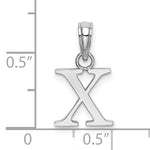 Afbeelding in Gallery-weergave laden, 14K White Gold Uppercase Initial Letter X Block Alphabet Pendant Charm
