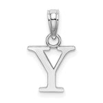 Afbeelding in Gallery-weergave laden, 14K White Gold Uppercase Initial Letter Y Block Alphabet Pendant Charm
