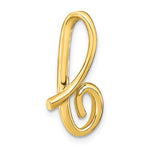 Indlæs billede til gallerivisning 14k Yellow Gold Initial Letter B Cursive Chain Slide Pendant Charm
