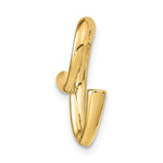 Cargar imagen en el visor de la galería, 14k Yellow Gold Initial Letter E Cursive Chain Slide Pendant Charm
