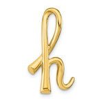 Carica l&#39;immagine nel visualizzatore di Gallery, 14k Yellow Gold Initial Letter H Cursive Chain Slide Pendant Charm
