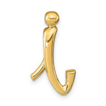 Carregar imagem no visualizador da galeria, 14k Yellow Gold Initial Letter I Cursive Chain Slide Pendant Charm
