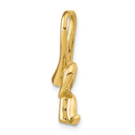 Afbeelding in Gallery-weergave laden, 14k Yellow Gold Initial Letter K Cursive Chain Slide Pendant Charm
