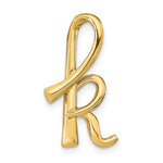 이미지를 갤러리 뷰어에 로드 , 14k Yellow Gold Initial Letter K Cursive Chain Slide Pendant Charm

