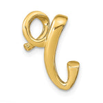 Carica l&#39;immagine nel visualizzatore di Gallery, 14k Yellow Gold Initial Letter R Cursive Chain Slide Pendant Charm
