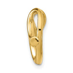Załaduj obraz do przeglądarki galerii, 14k Yellow Gold Initial Letter V Cursive Chain Slide Pendant Charm
