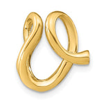 Załaduj obraz do przeglądarki galerii, 14k Yellow Gold Initial Letter V Cursive Chain Slide Pendant Charm

