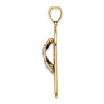 Lataa kuva Galleria-katseluun, 14K Yellow Gold Enamel Flip Flop Sandal Dolphin Pendant Charm
