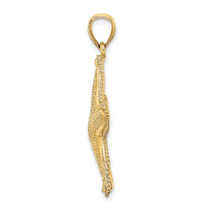 14k Yellow Gold Starfish Ocean Pendant Charm