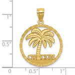 Carregar imagem no visualizador da galeria, 14k Yellow Gold Cancun Mexico Palm Tree Pendant Charm
