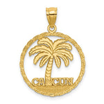 Carregar imagem no visualizador da galeria, 14k Yellow Gold Cancun Mexico Palm Tree Pendant Charm
