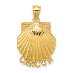 Cargar imagen en el visor de la galería, 14k Yellow Gold Cancun Mexico Scallop Shell Clamshell Seashell Pendant Charm

