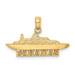 Load image into Gallery viewer, 14k Yellow Gold Bahamas Cruise Ship Travel Vacation Pendant Charm
