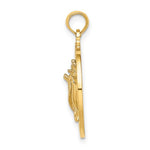 Load image into Gallery viewer, 14k Yellow Gold Bahamas Conch Shell Travel Circle Pendant Charm
