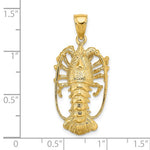 將圖片載入圖庫檢視器 14k Yellow Gold Lobster Large Pendant Charm
