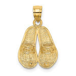 画像をギャラリービューアに読み込む, 14k Yellow Gold Bahamas Sandals Travel Vacation Pendant Charm
