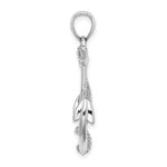 Load image into Gallery viewer, 14k White Gold Anchor Rope 3D Pendant Charm
