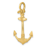 Afbeelding in Gallery-weergave laden, 14k Yellow Gold Anchor Shackle Textured 3D Pendant Charm
