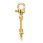 Load image into Gallery viewer, 14k Yellow Gold Anchor Shackle Bail 3D Pendant Charm
