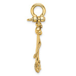 Afbeelding in Gallery-weergave laden, 14k Yellow Gold Anchor Rope Shackle 3D Pendant Charm
