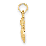 이미지를 갤러리 뷰어에 로드 , 14k Yellow Gold Shell Seashell Starfish Sand Dollar Cluster Pendant Charm
