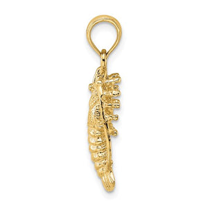 14k Yellow Gold Lobster Ocean Life Pendant Charm