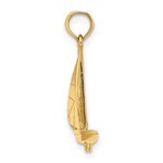 Afbeelding in Gallery-weergave laden, 14k Yellow Gold Sailboat Sailing Nautical 3D Pendant Charm
