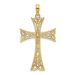 Cargar imagen en el visor de la galería, 14k Yellow Gold Celtic Knot Cross Pendant Charm
