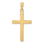 將圖片載入圖庫檢視器 14k Yellow Gold Beveled Cross Polished Pendant Charm
