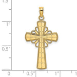 Φόρτωση εικόνας στο εργαλείο προβολής Συλλογής, 14k Yellow Gold Beaded Cross Pendant Charm
