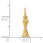 Φόρτωση εικόνας στο εργαλείο προβολής Συλλογής, 14k Yellow Gold Seattle Washington Space Needle 3D Small Pendant Charm
