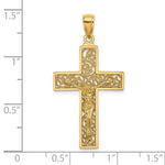 Carica l&#39;immagine nel visualizzatore di Gallery, 14K Yellow Gold Crucifix Cross Pendant Charm
