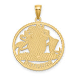 이미지를 갤러리 뷰어에 로드 , 14k Yellow Gold Bahamas Crest Coat of Arms Circle Pendant Charm
