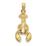 Load image into Gallery viewer, 14k Yellow White Gold Two Tone Lobster Moveable Pendant Charm
