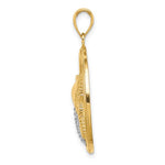 Charger l&#39;image dans la galerie, 14k Yellow Gold Rhodium Seahorse Starfish Clam Scallop Shell Beach Ocean Sea Pendant Charm
