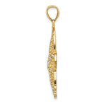 Load image into Gallery viewer, 14k Yellow Gold and Rhodium Starfish Filigree Pendant Charm
